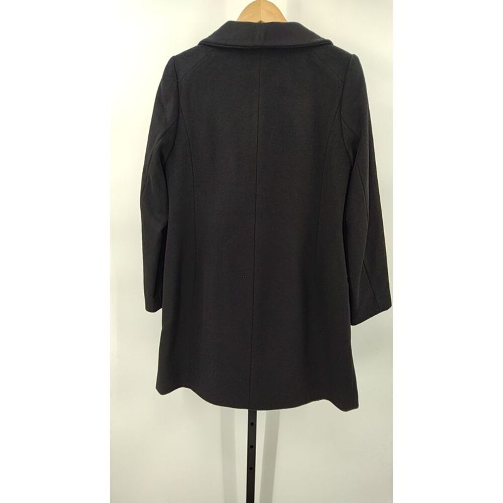 Quince Women Italian Wool Cocoon Coat Black Outerwear Medium - Picture 3 of 3